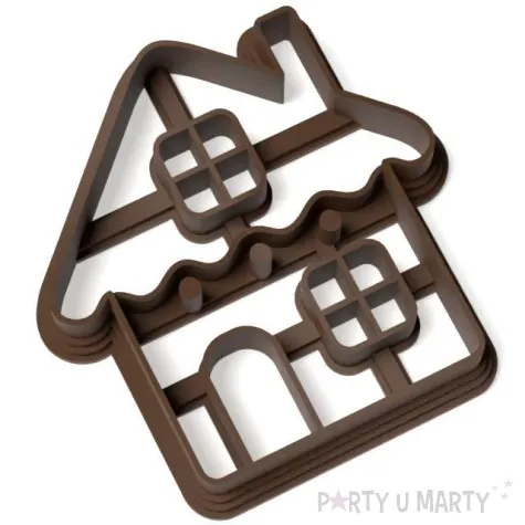 foremka boze narodzenie domek z piernika z okienkami 77x73 mm brazowy