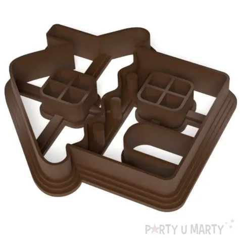 foremka boze narodzenie domek z piernika z okienkami 77x73 mm brazowy