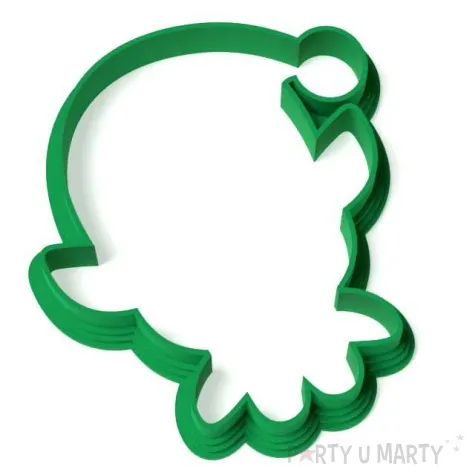 foremka boze narodzenie elf glowa 82x80 mm zielony