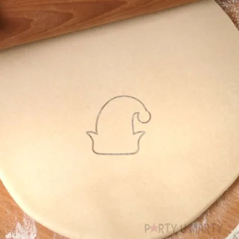 foremka boze narodzenie elfia czapka z uszami 84x77 mm zielony