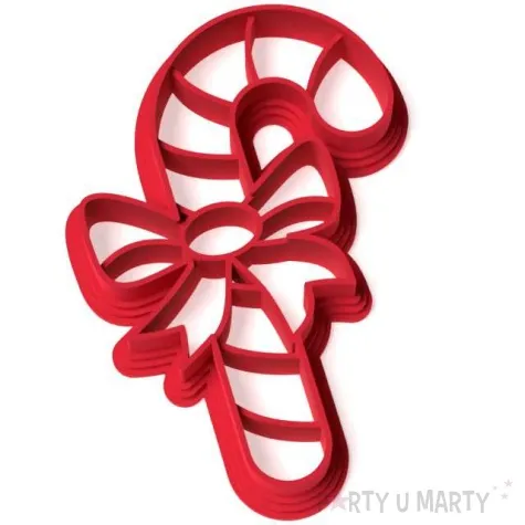 foremka boze narodzenie laska cukrowa z kokarda 62x87 mm czerwona