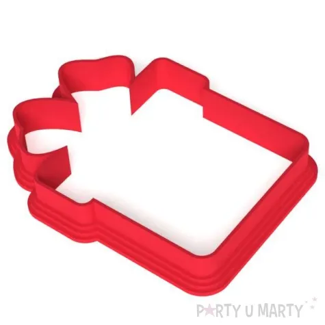 foremka boze narodzenie prezent 65x83 mm czerwony