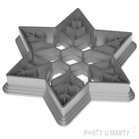 foremka boze narodzenie sniezynka lena 73x83 mm srebrna metaliczna