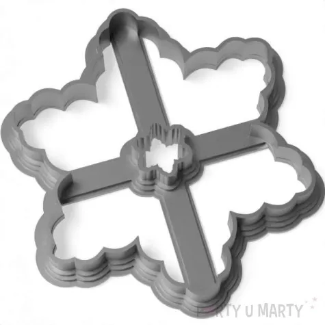 foremka boze narodzenie sniezynka nina 74x83 mm srebrna metaliczna