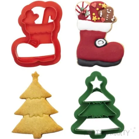 foremka do ciasteczek choinka i skarpeta decora 2 szt