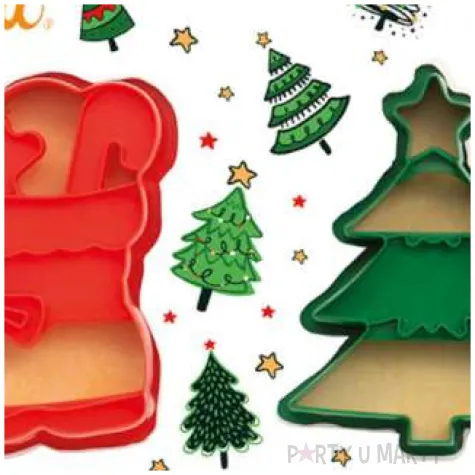 foremka do ciasteczek choinka i skarpeta decora 2 szt