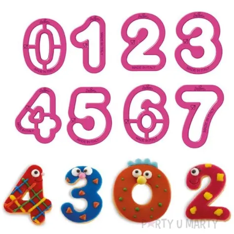 foremka do ciasteczek cyferki liczby decora 9 szt