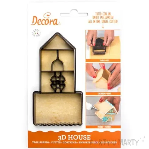 foremka do ciasteczek domek 3d decora