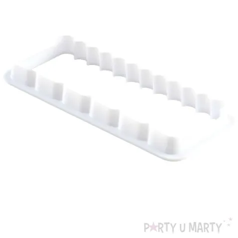 foremka do ciasteczek falbanka biala dekora 15x6 cm