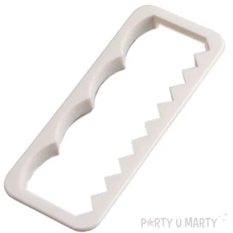 foremka do ciasteczek falbanka zabki biala dekora 5x14 cm