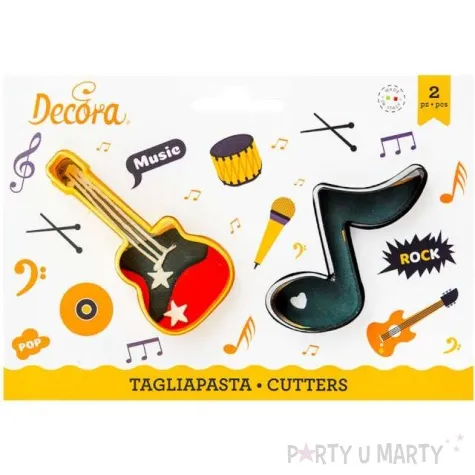 foremka do ciasteczek gitara i nutka decora 2 szt