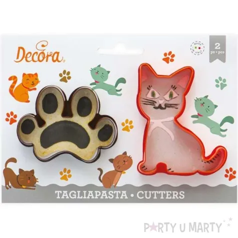 foremka do ciasteczek kot i slad lapki decora 2 szt