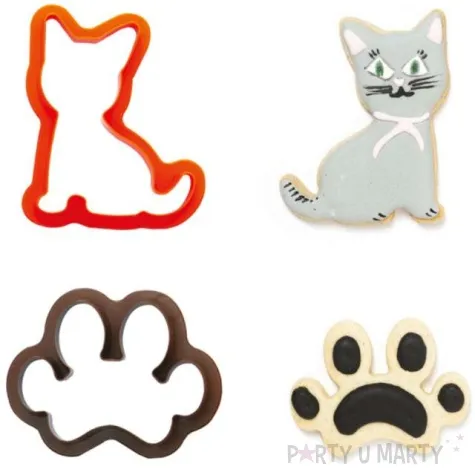 foremka do ciasteczek kot i slad lapki decora 2 szt