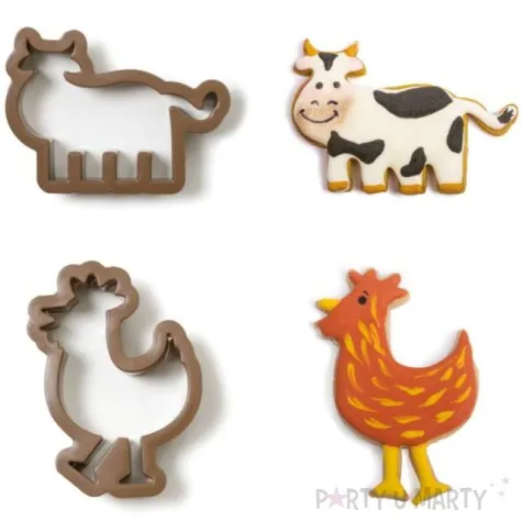 foremka do ciasteczek krowa i kurka decora 2 szt