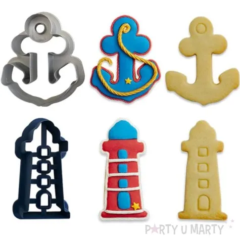 foremka do ciasteczek latarnia morska i kotwica decora 2 szt