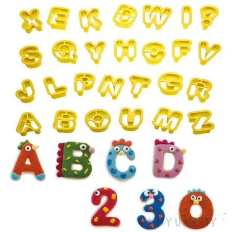 foremka do ciasteczek literki alfabet decora 36 szt