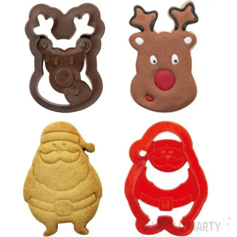 foremka do ciasteczek mikolaj i renifer decora 2 szt