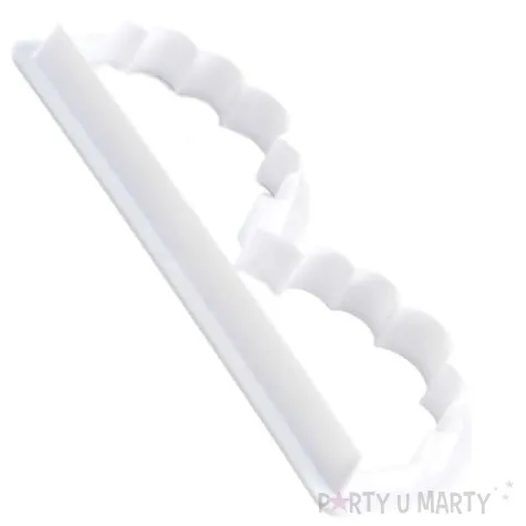 foremka do ciasteczek okulary biala dekora 21x10 cm