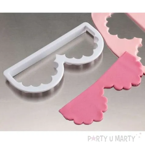 foremka do ciasteczek okulary biala dekora 21x10 cm