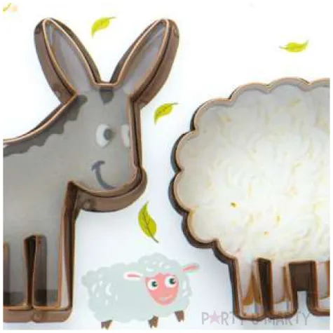 foremka do ciasteczek osiolek i owieczka decora 2 szt