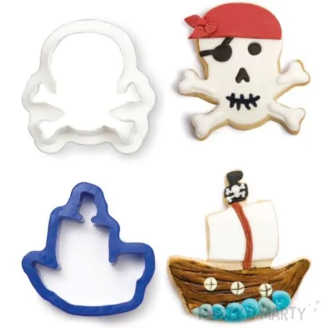 foremka do ciasteczek piracki statek i czaszka decora 2 szt
