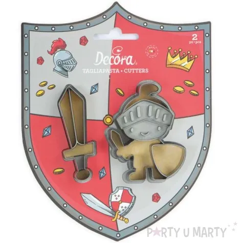 foremka do ciasteczek rycerz w zbroi i miecz decora 2 szt