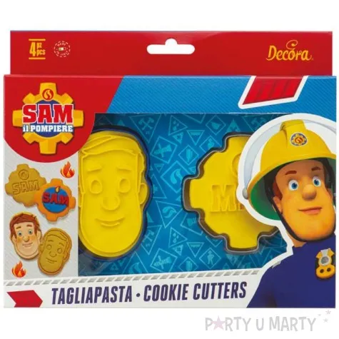 foremka do ciasteczek strazak sam i odznaka decora 4 szt