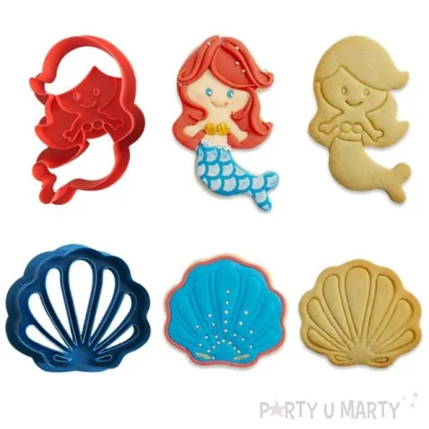 foremka do ciasteczek syrenka i muszelka decora 2 szt