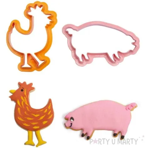 foremka do ciasteczek zwierzatka z farby decora 4 szt