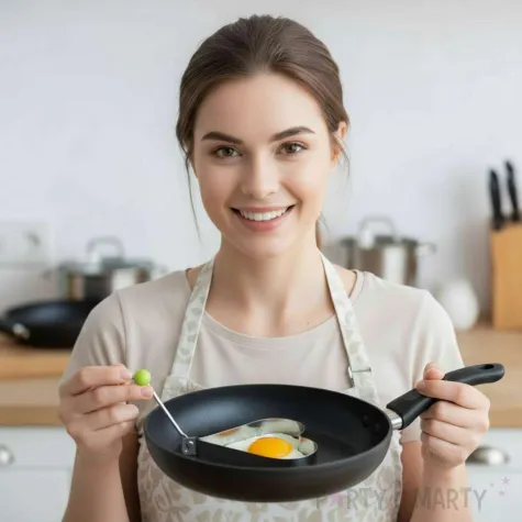 foremka do smazenia jajek sadzonych serce stalowa 10x8 cm 1 szt