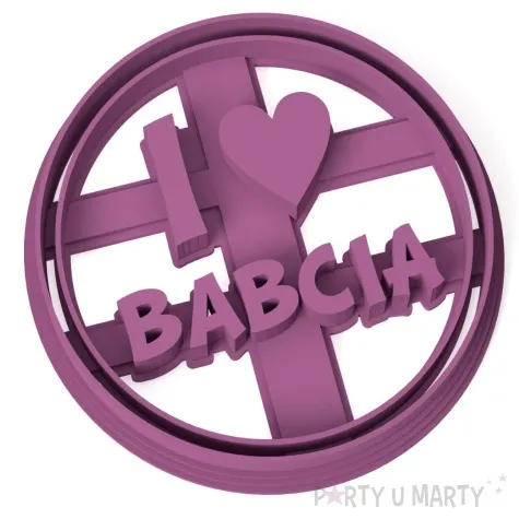 foremka dzien babci i love babcia 88x88 mm fioletowy