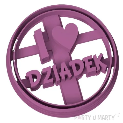 foremka dzien dziadka i love dziadek 88x88 mm fioletowy