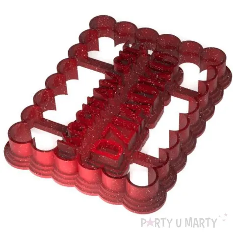 foremka dzien dziadka kocham cie dziadku 68x88 czerwony brokat