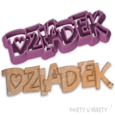 foremka dzien dziadka napis dziadek 97x38 mm fioletowy