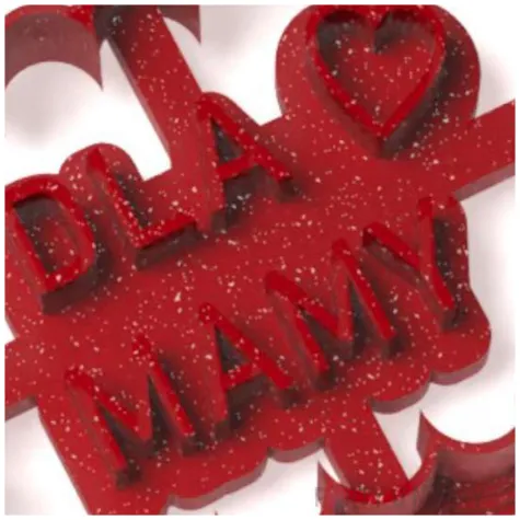 foremka dzien matki dla mamy serce 78x58 czerwony brokat