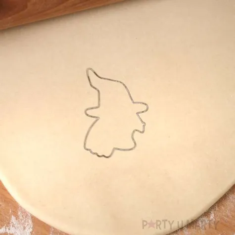 foremka halloween czarownica z profilu 98x71 mm fioletowa metaliczna