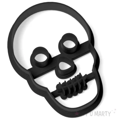 foremka halloween czaszka anatomiczna 83x63 mm czarna metaliczna