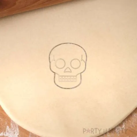 foremka halloween czaszka klasyczna 85x73 mm czarna