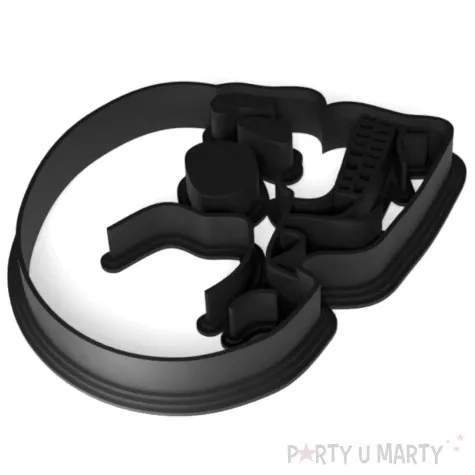 foremka halloween czaszka realistyczna 85x80 mm czarna