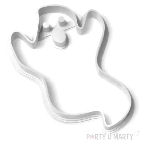 foremka halloween duszek kacperek 93x65 mm biala metaliczna