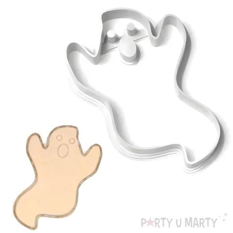 foremka halloween duszek kacperek 93x65 mm biala metaliczna