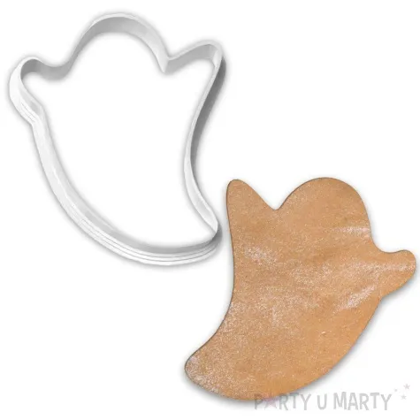 foremka halloween duszek obrys 83x73 mm biala metaliczna