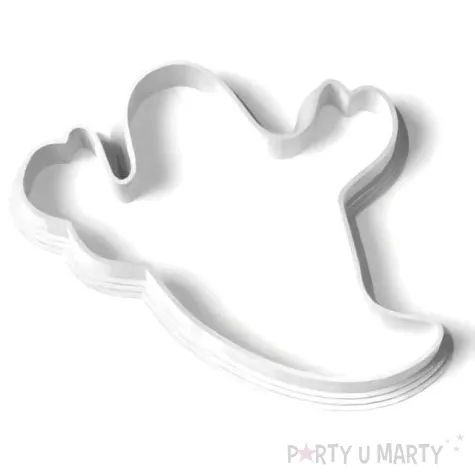 foremka halloween duszek obrys lux 83x88 mm biala metaliczna