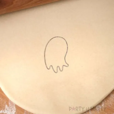 foremka halloween duszek obrys meduza 83x60 mm biala metaliczna