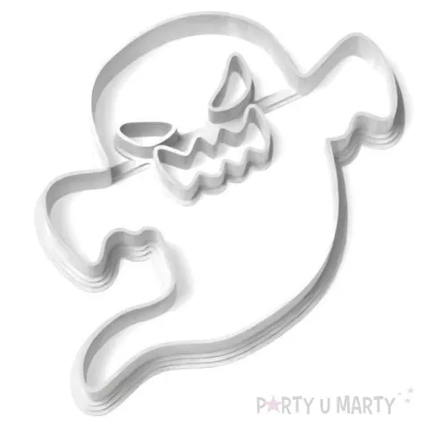 foremka halloween duszek straszny 90x80 mm biala metaliczna