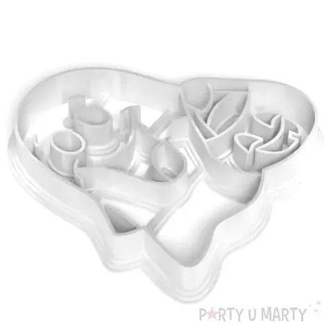 foremka halloween duszek z dynia 85x85 mm biala metaliczna