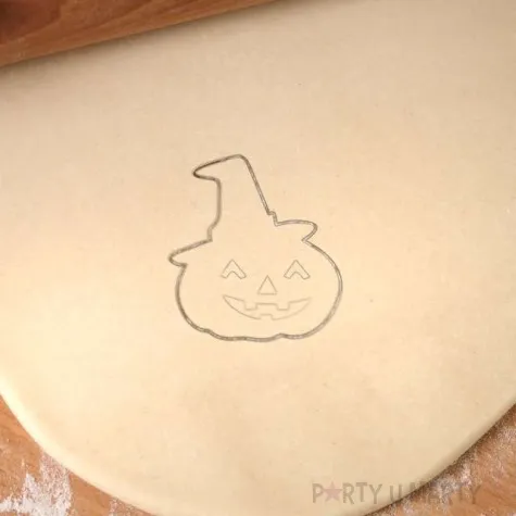 foremka halloween dynia w kapeluszu 93x80 mm pomaranczowa metaliczna