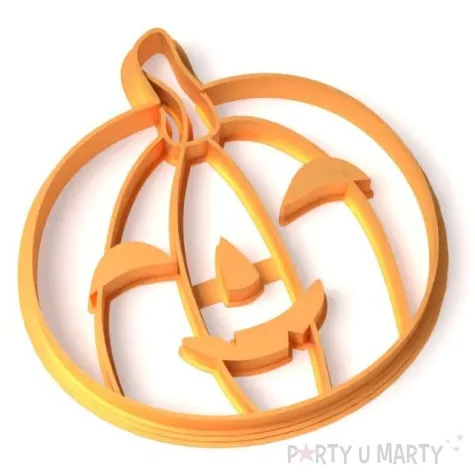 foremka halloween dynia wesola 90x90 mm pomaranczowa metaliczna