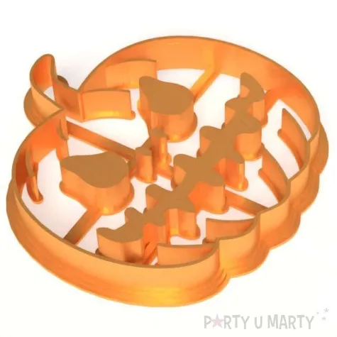 foremka halloween dynia wsciekla 93x90 mm pomaranczowa metaliczna