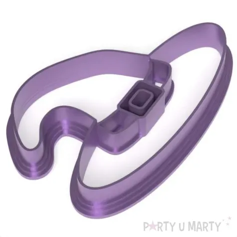 foremka halloween kapelusz czarownicy z paskiem 66x97 mm fioletowa metaliczna